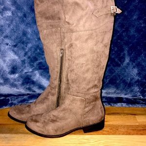 suede tall boots